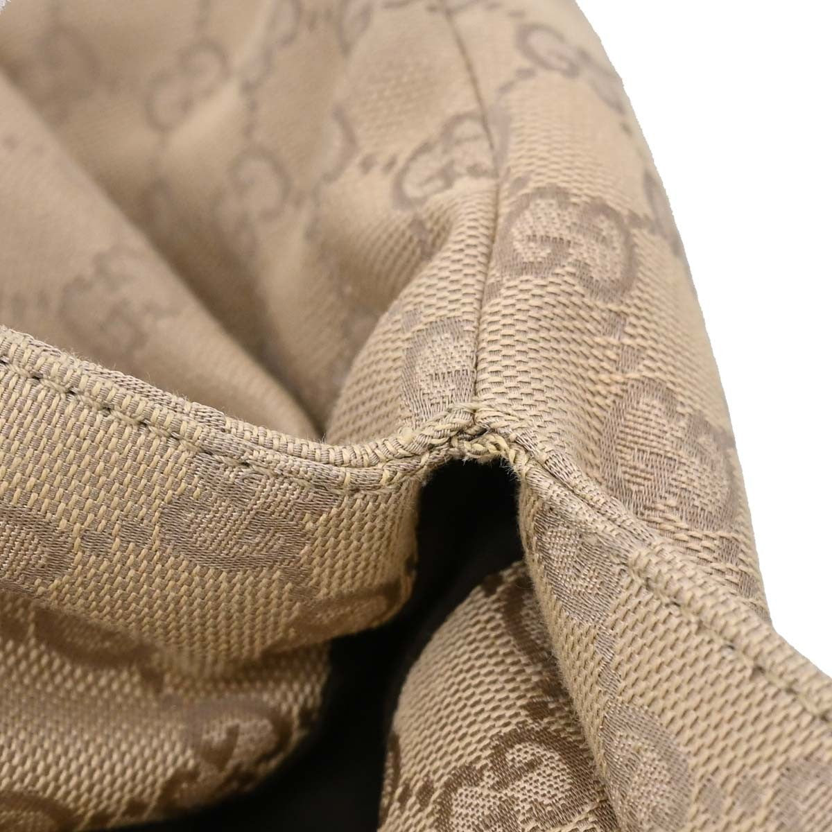 Gucci Bamboo Frame Satchel GG Canvas, Beige, Canvas, Handbag