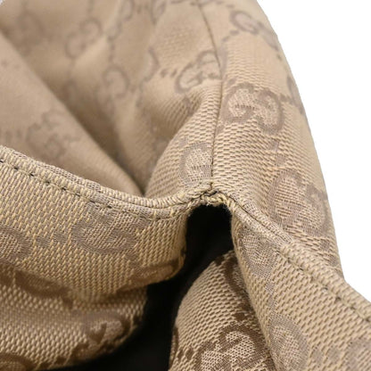 Gucci Bamboo Frame Satchel GG Canvas, Beige, Canvas, Handbag
