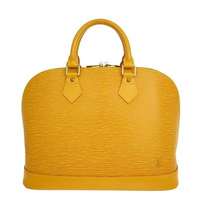 Louis Vuitton Alma Epi, Yellow, Leather, Handbag