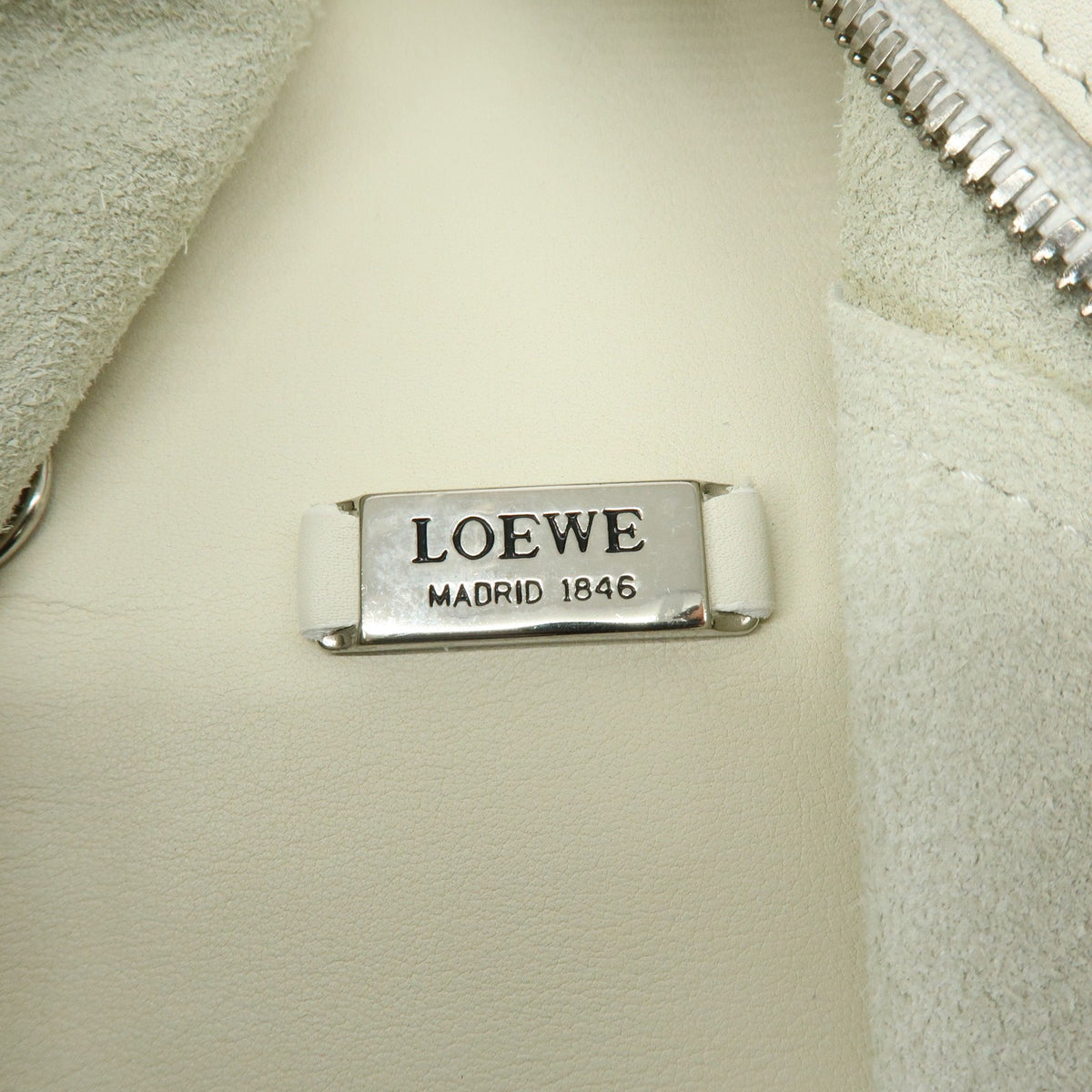 Loewe Anton Sling Leather, White, Leather, Handbag