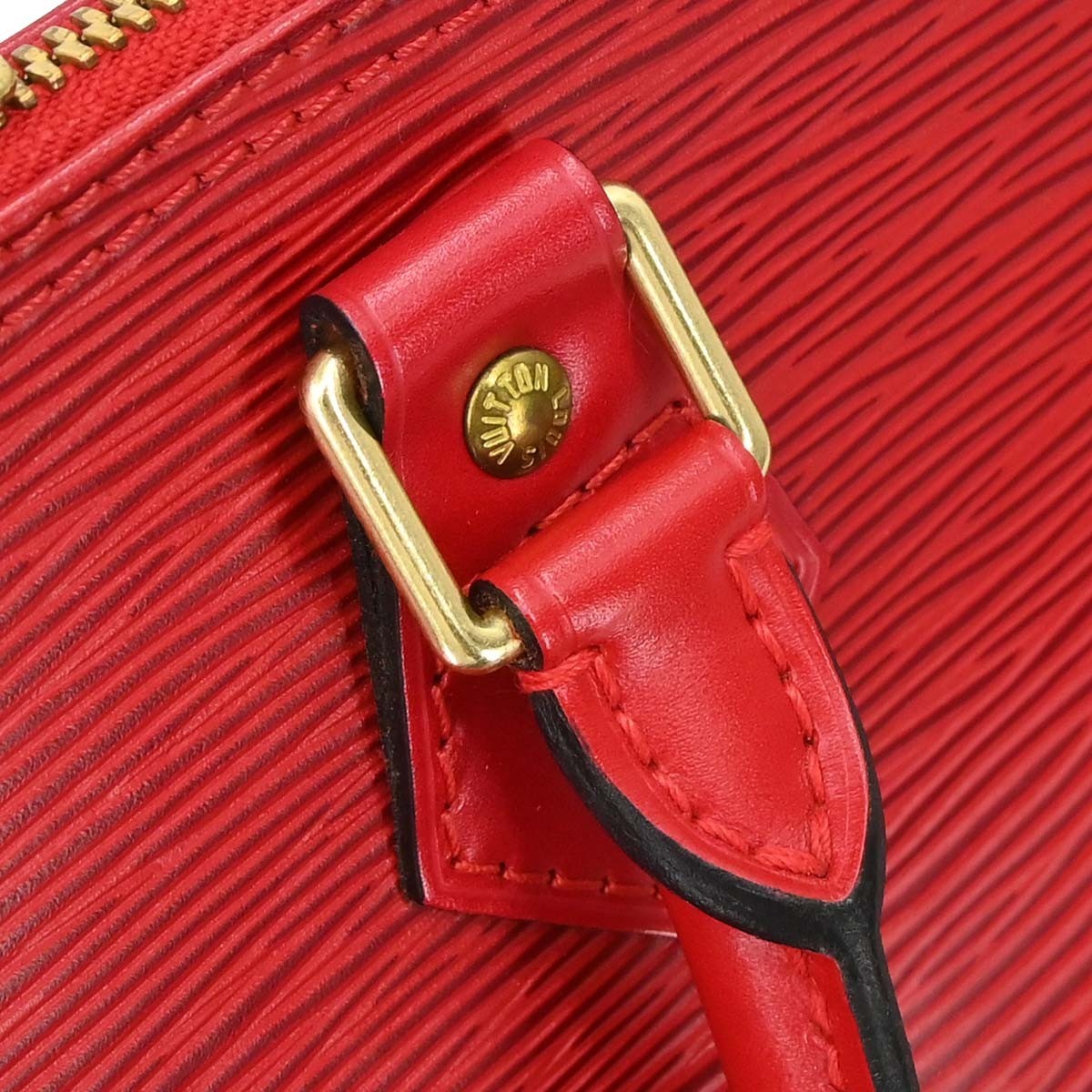 Louis Vuitton Alma Epi Leather, Red, Leather, Handbag