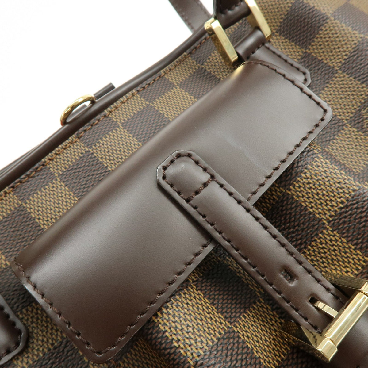 Louis Vuitton Manosque Damier, Brown, Canvas, Handbag