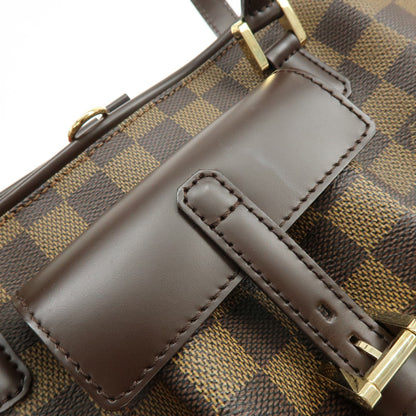 Louis Vuitton Manosque Damier, Brown, Canvas, Handbag
