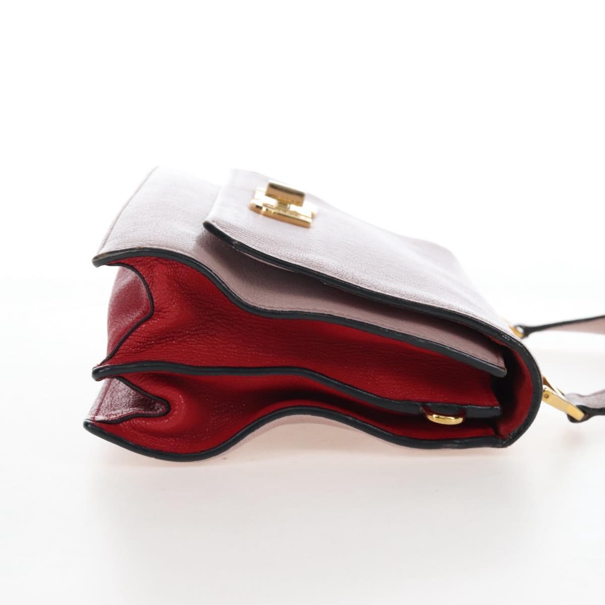 Miu Miu Logo Flap Leather, Pink, Leather, Crossbody Bag