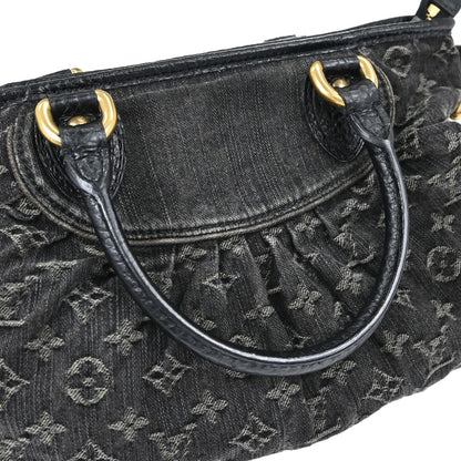 Louis Vuitton Neo Cabby Monogram Denim, Black, Denim, Handbag