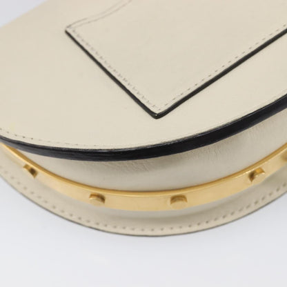 Chloe Nile Minaudière Leather, White, Leather, Handbag