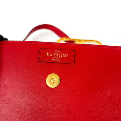 Valentino Garavani Supervee Leather, Gold, Leather, Crossbody Bag