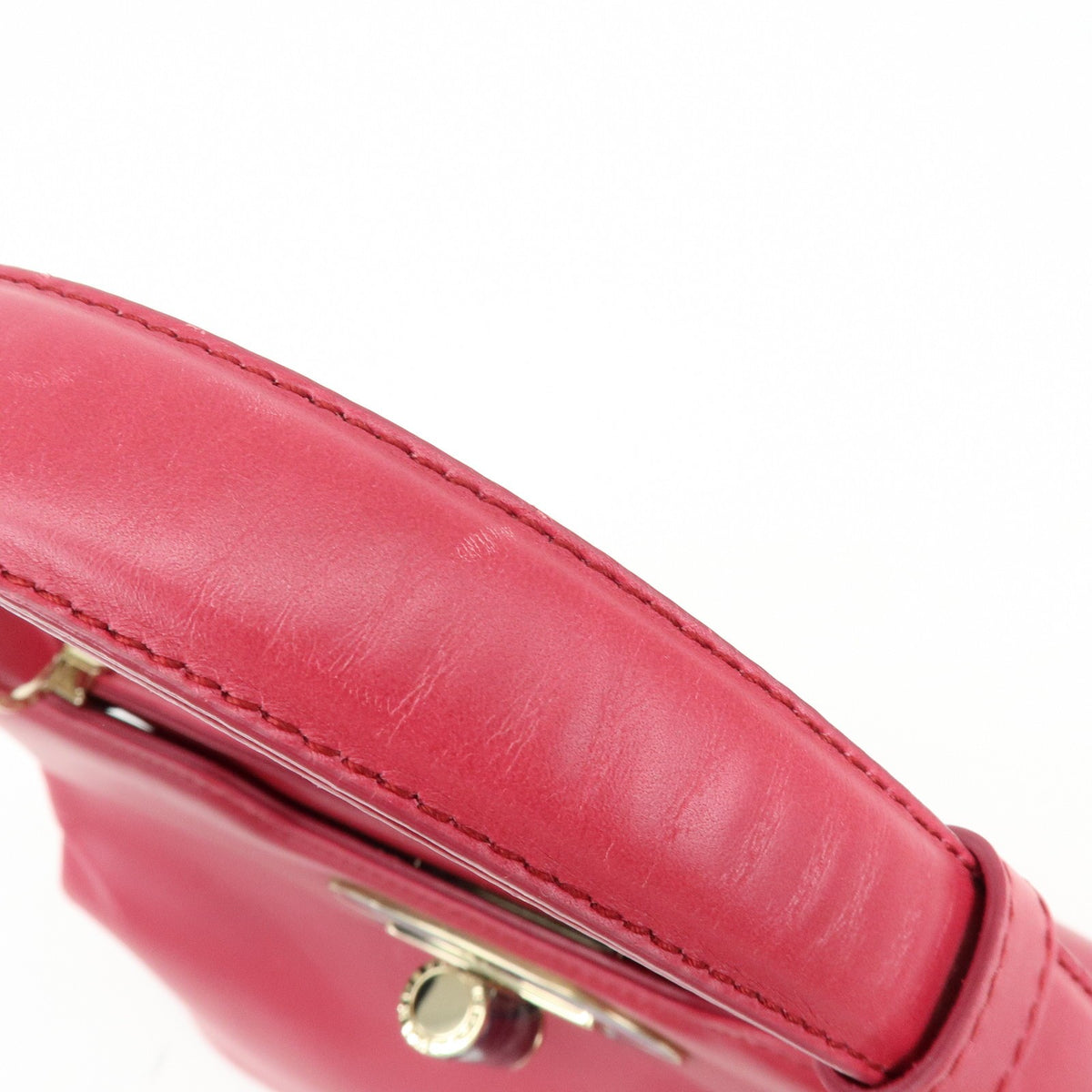 Bvlgari Isabella Rossellini Leather, Pink, Leather, Handbag