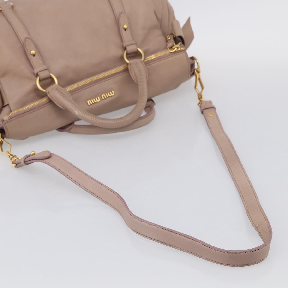 Miu Miu Bow Satchel Vitello Lux, Pink, Leather, Handbag