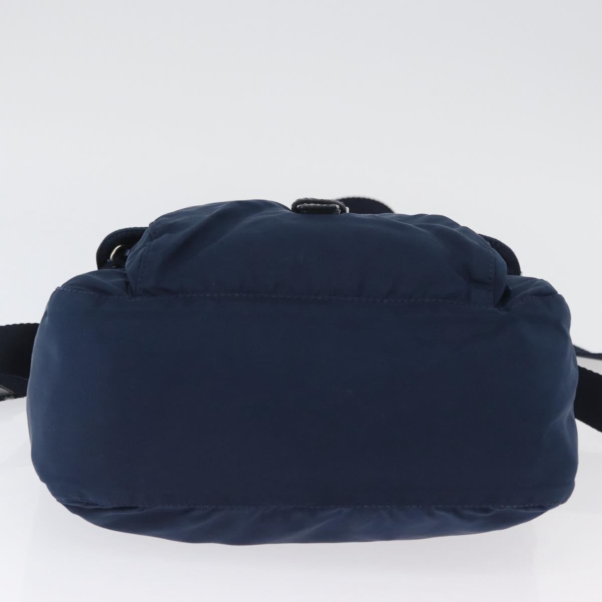 Prada Buckle Messenger Tessuto, Navy, Nylon, Handbag