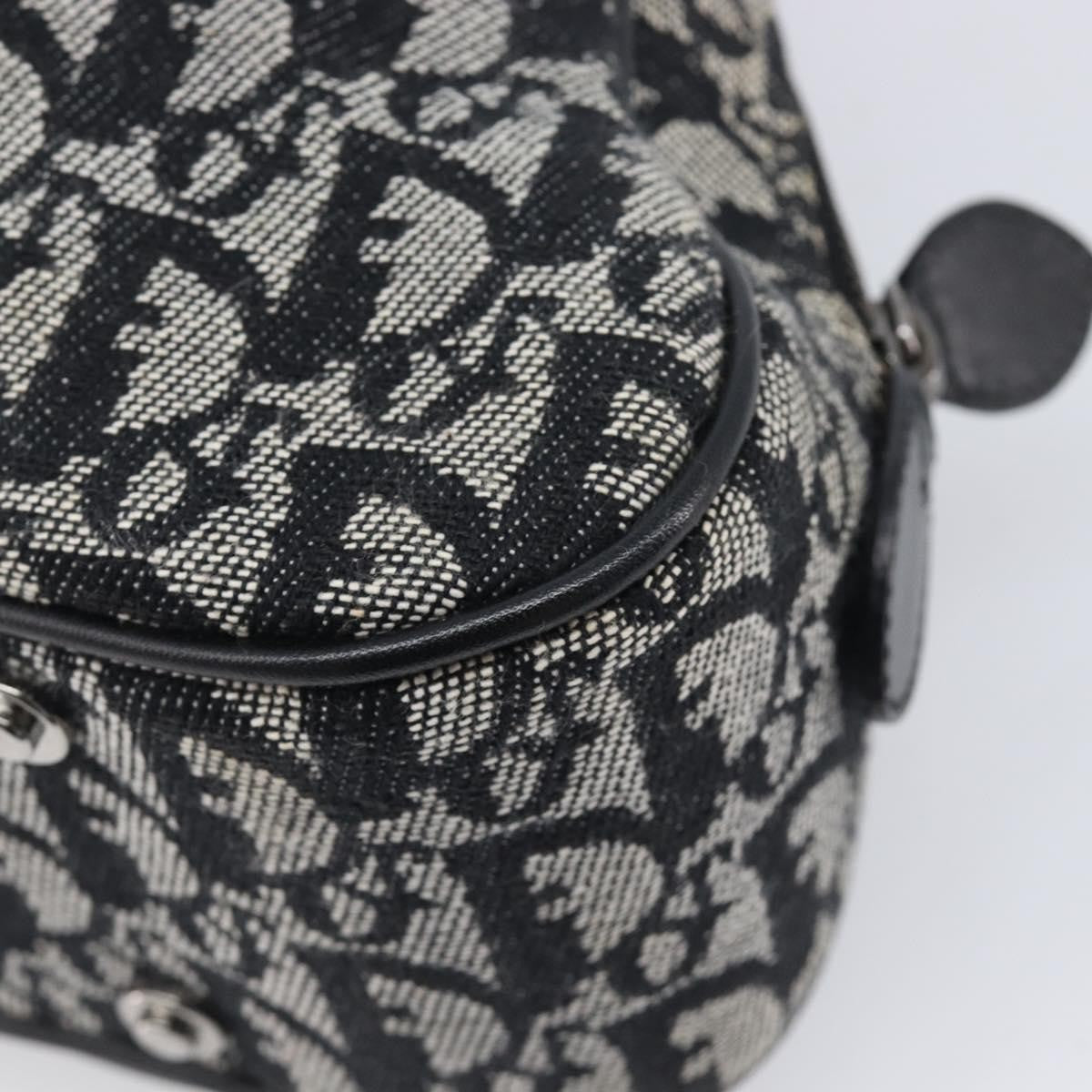 Christian Dior Trotter Double Saddle Canvas, Black, Canvas, Handbag
