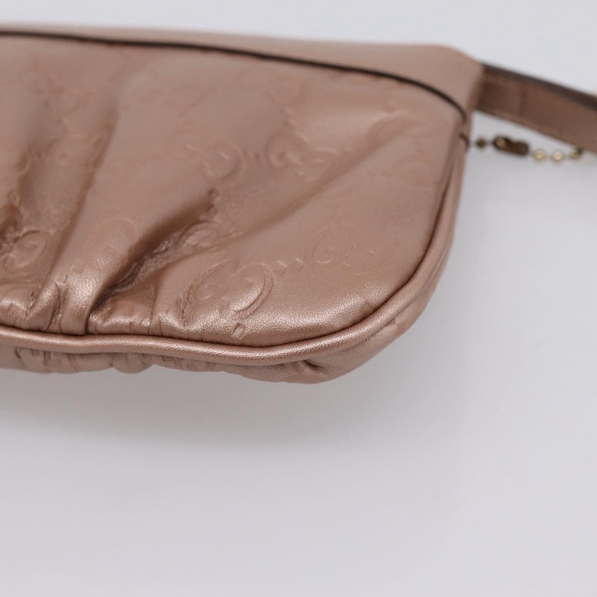 Gucci Heart Wristlet Guccissima Leather, Pink, Leather, Clutch