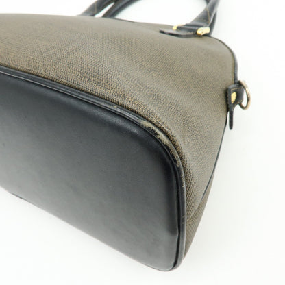 Fendi Vintage Dome Satchel Leather, Brown, Leather, Handbag