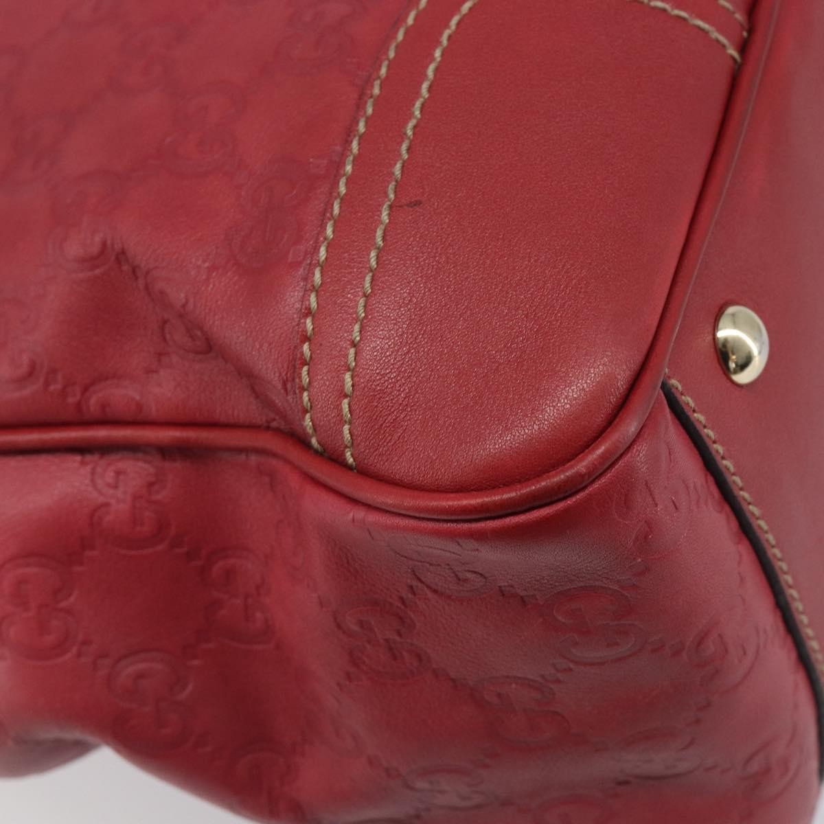 Gucci Princy Boston Guccissima Leather, Red, Leather, Handbag