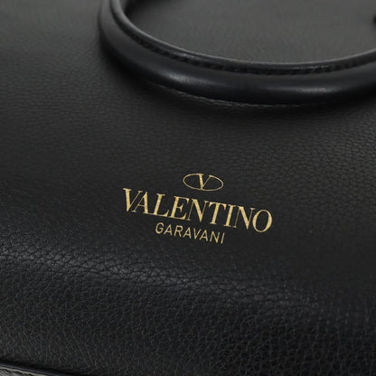 Valentino Garavani Rockstud Open Leather, Black, Leather, Tote Bag