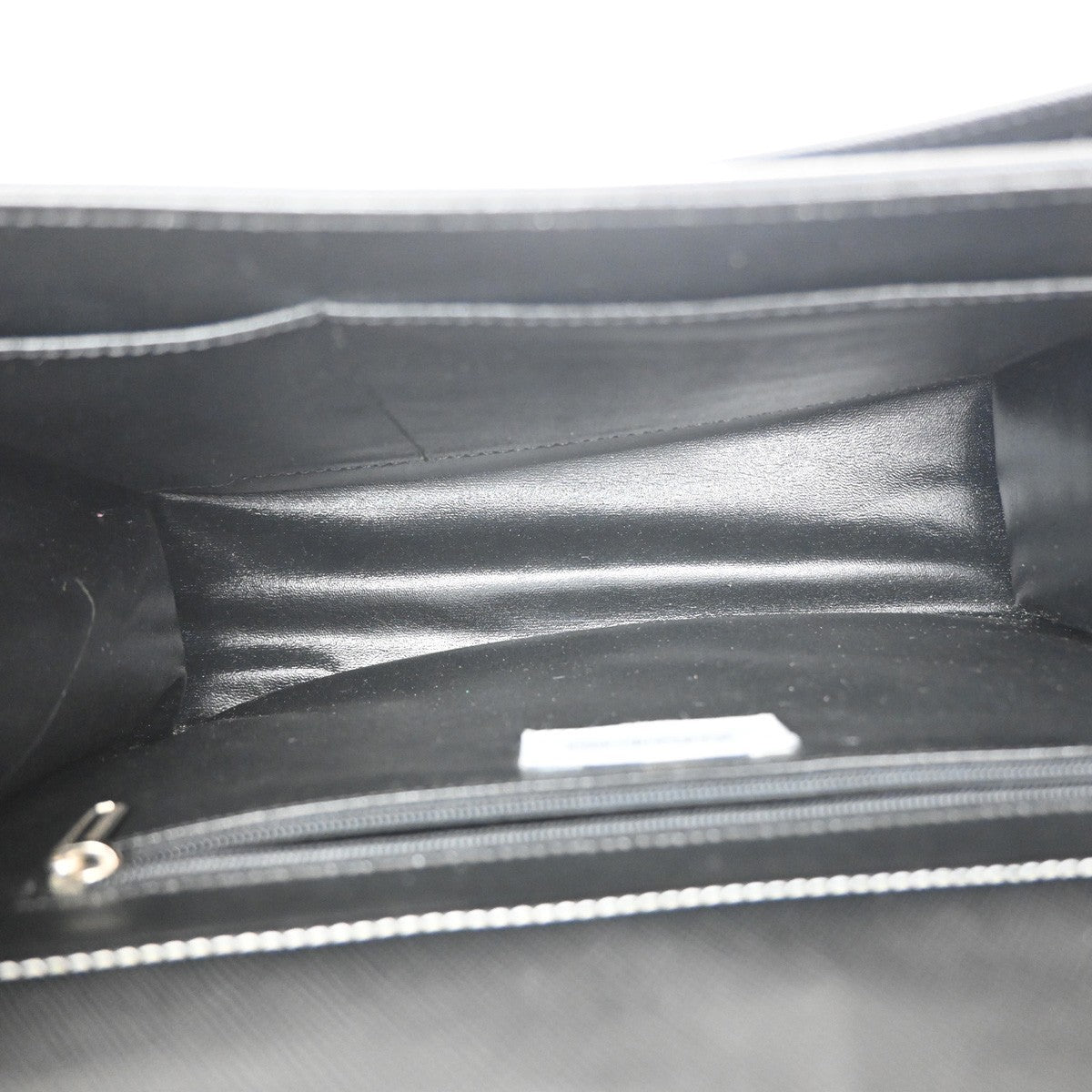 Saint Laurent Front Logo Plaque Convertible Clutch Leather, Black, Leather, Clutch