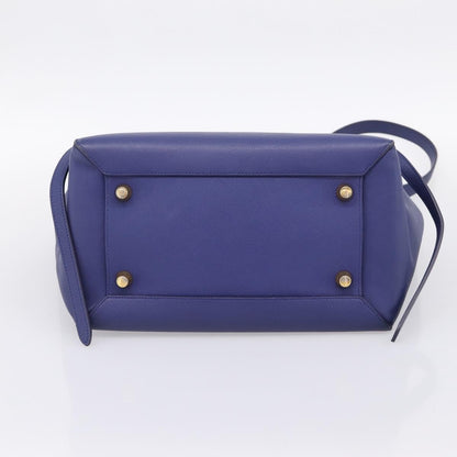 Celine Belt Leather, Blue, Leather, Handbag