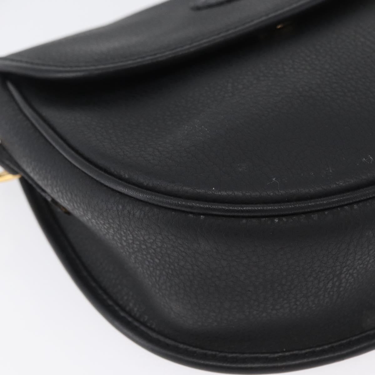 Gucci Vintage Leather, Black, Leather, Shoulder Bag
