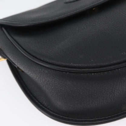 Gucci Vintage Leather, Black, Leather, Shoulder Bag