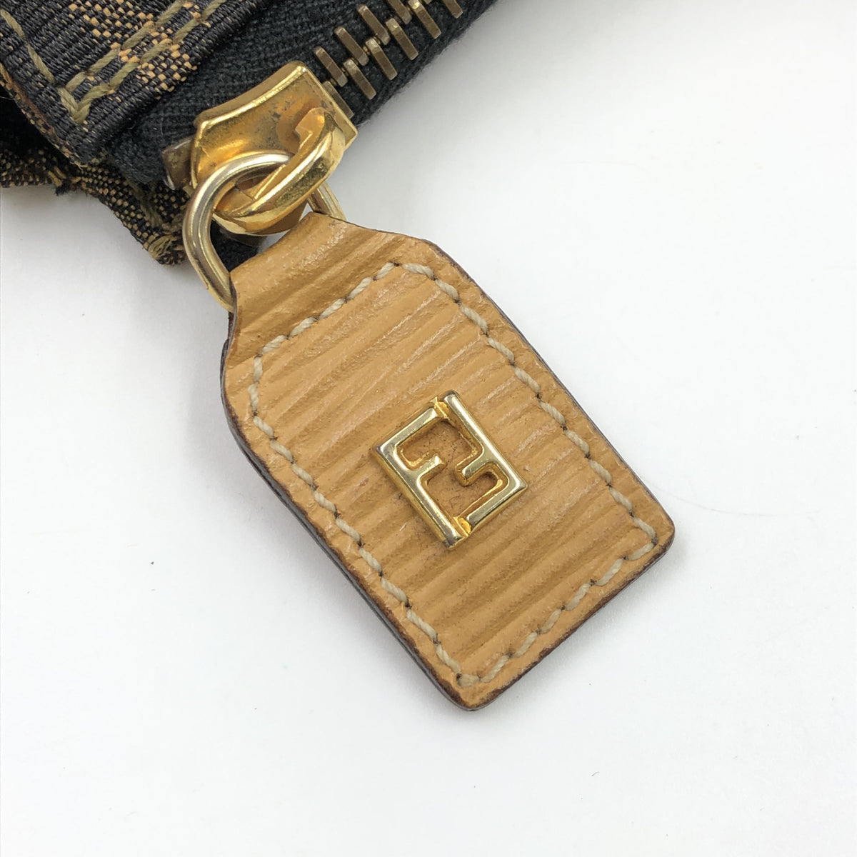 Fendi Zucca Tote Canvas, Brown, Canvas, Handbag