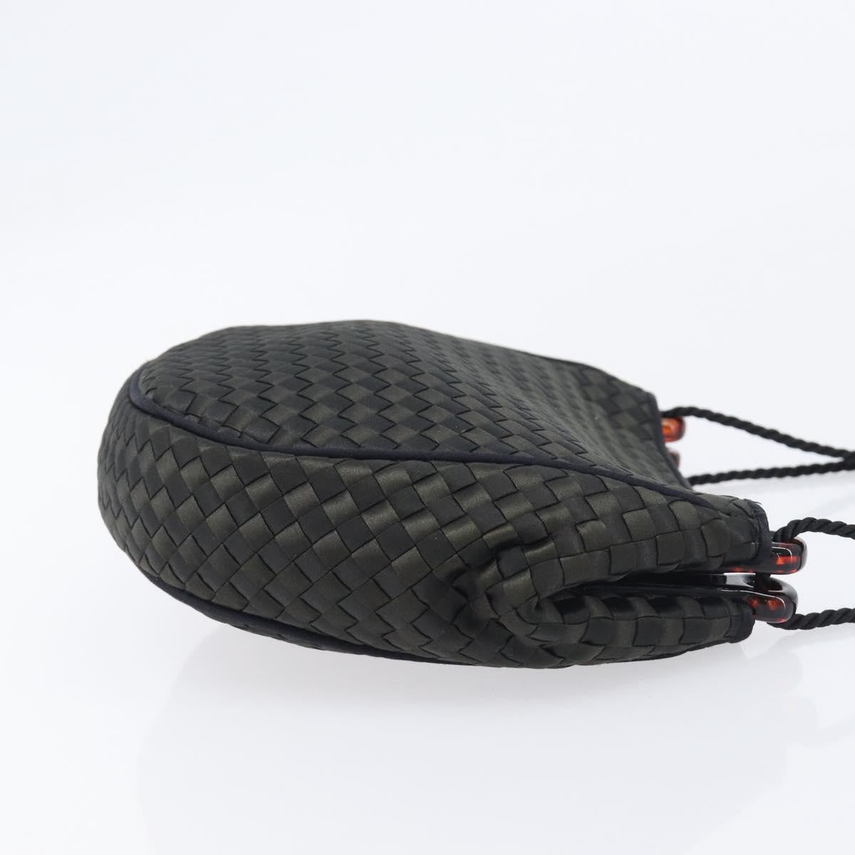 Bottega Veneta Vintage Intrecciato Hobo Nylon, Black, Nylon, Shoulder Bag