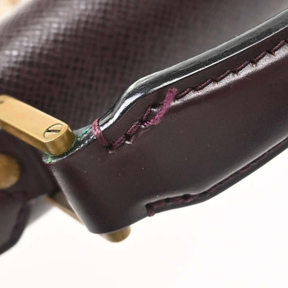 Louis Vuitton Serviette Moskova Taiga Leather, Purple, Leather, Briefcase