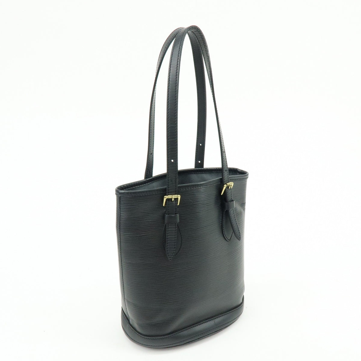 Louis Vuitton Petit Bucket Epi Leather, Black, Leather, Handbag