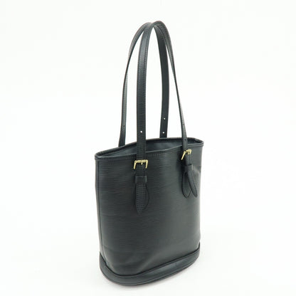 Louis Vuitton Petit Bucket Epi Leather, Black, Leather, Handbag