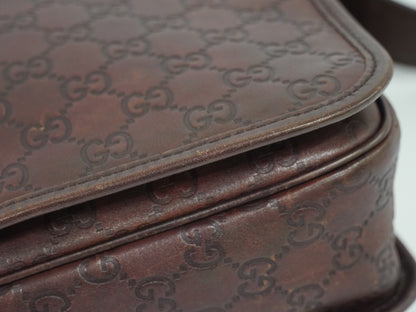 Gucci Flap Messenger Bag (Outlet) Guccissima Leather, Brown, Leather, Shoulder Bag