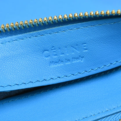 Celine Trio Leather, Blue, Leather, Shoulder Bag