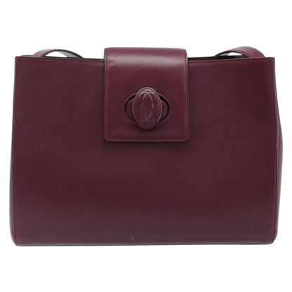 Cartier Must de cartier Leather, Burgundy, Leather, Shoulder Bag