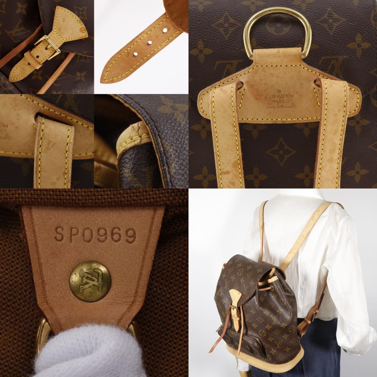 Louis Vuitton Montsouris Monogram, Brown, Canvas, Backpack