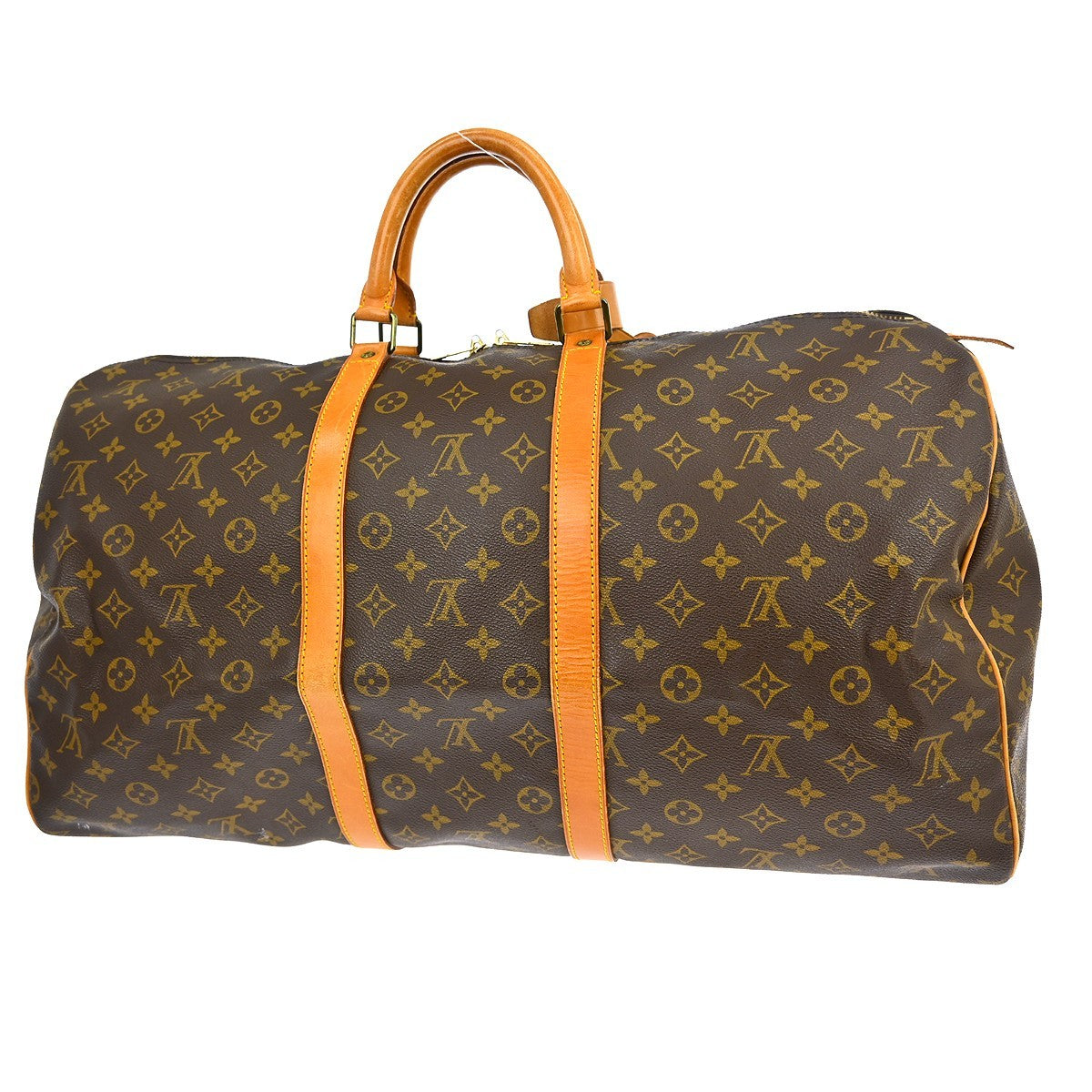 Louis Vuitton Keepall Monogram, Brown, Canvas, Travel Bag