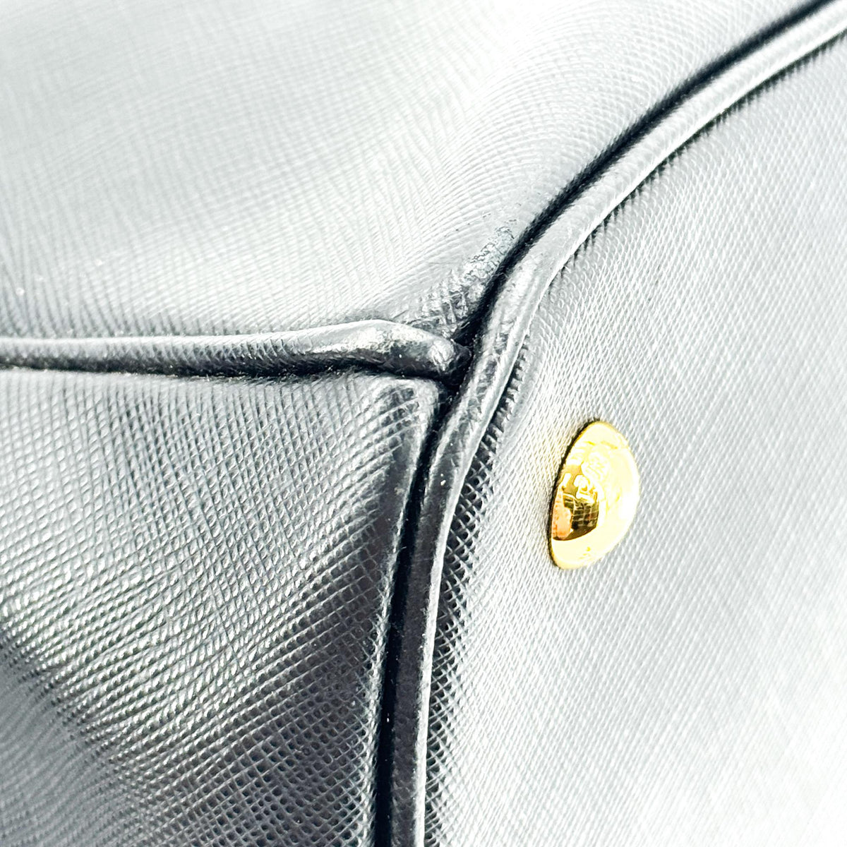 Prada Galleria  Strap Leather, Black, Leather, Handbag