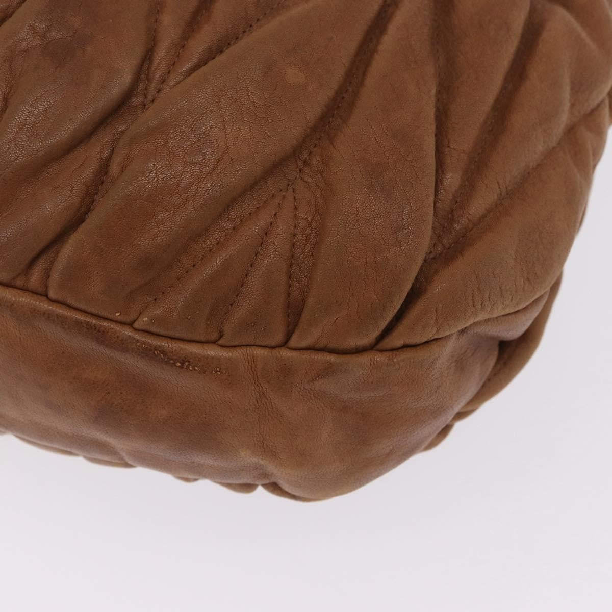 Miu Miu Coffer Convertible Hobo Matelasse Leather, Brown, Leather, Shoulder Bag