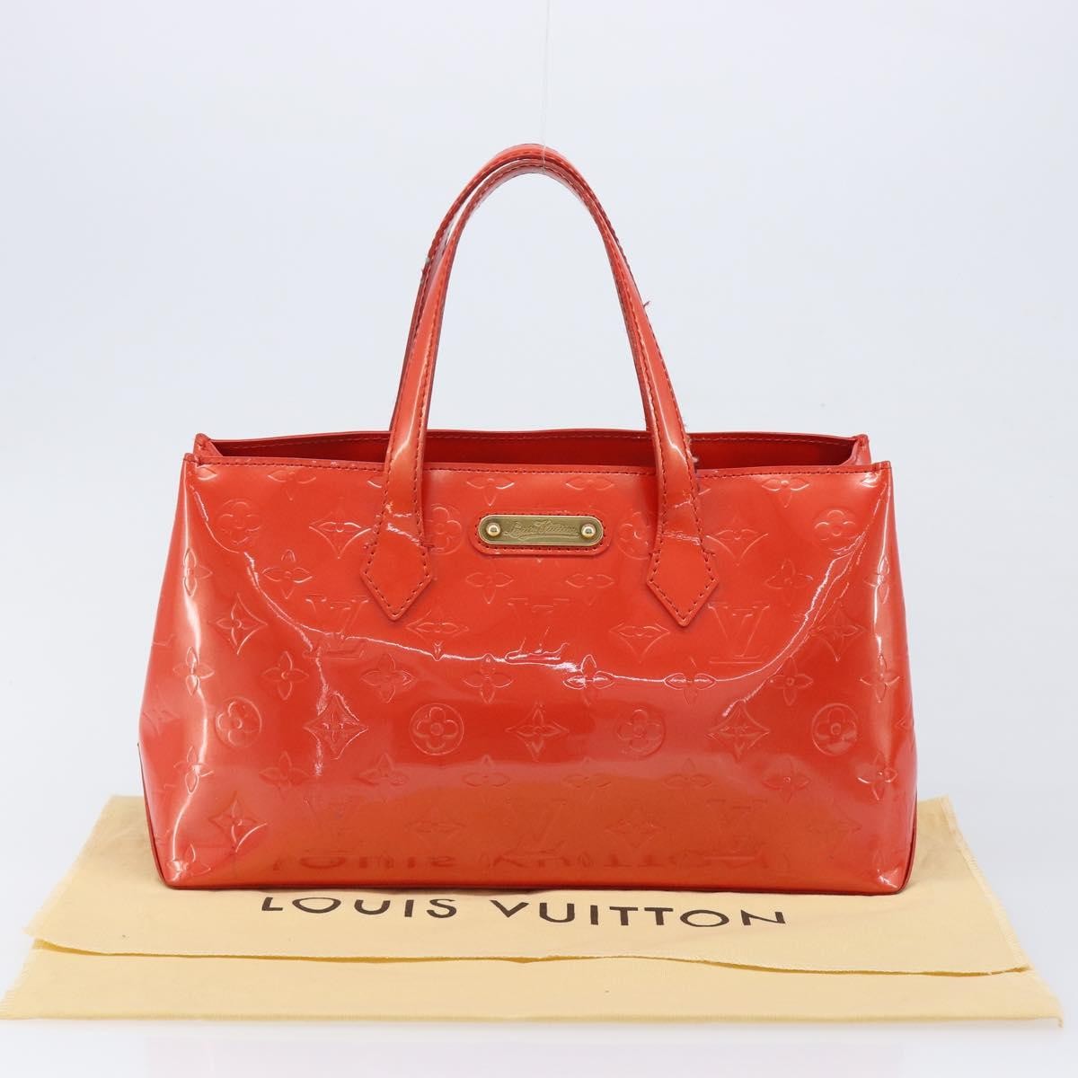Louis Vuitton Wilshire Monogram Vernis, Orange, Patent Leather, Handbag