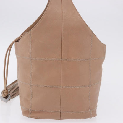 Chanel Square Stitch Tassel Hobo Quilted Leather, Beige, Leather, Handbag