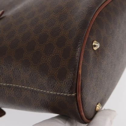 Celine Vintage Macadam Shopper Coated Canvas, Brown, Canvas, Tote Bag