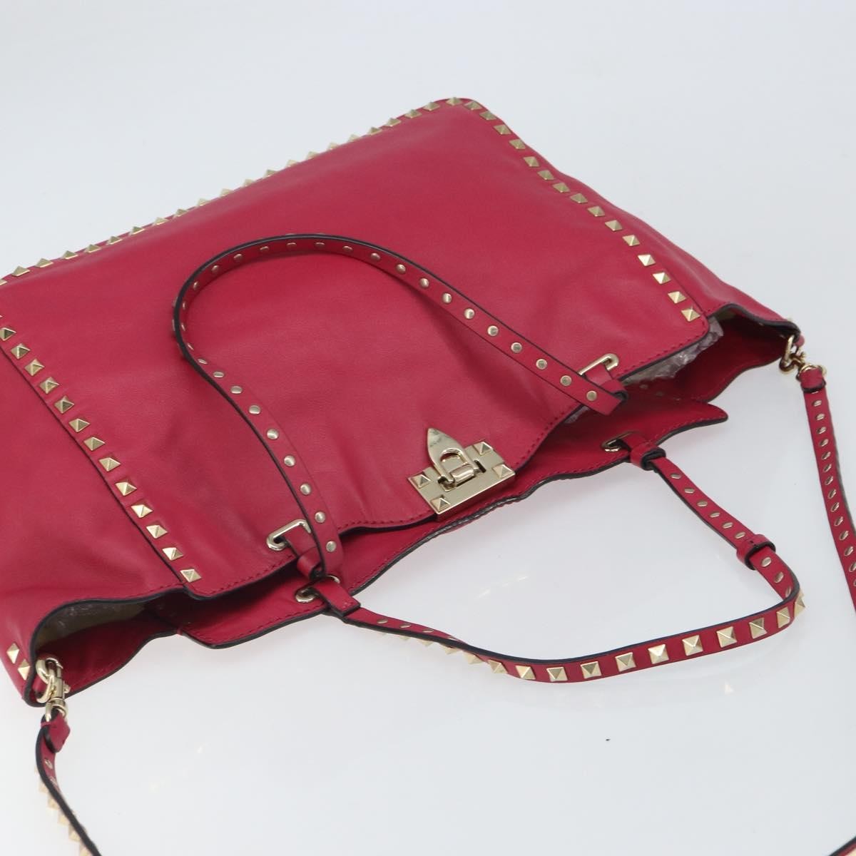 Valentino Garavani Rockstud Tote Soft Leather, Pink, Leather, Tote Bag
