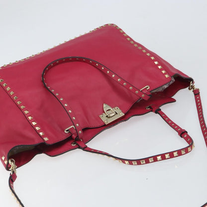 Valentino Garavani Rockstud Tote Soft Leather, Pink, Leather, Tote Bag