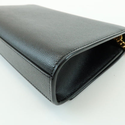 Saint Laurent Classic Monogram Leather, Black, Leather, Crossbody Bag