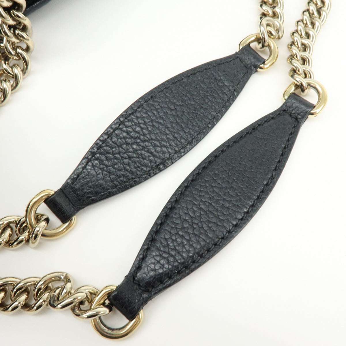 Gucci Soho Chain Strap Leather, Black, Leather, Shoulder Bag