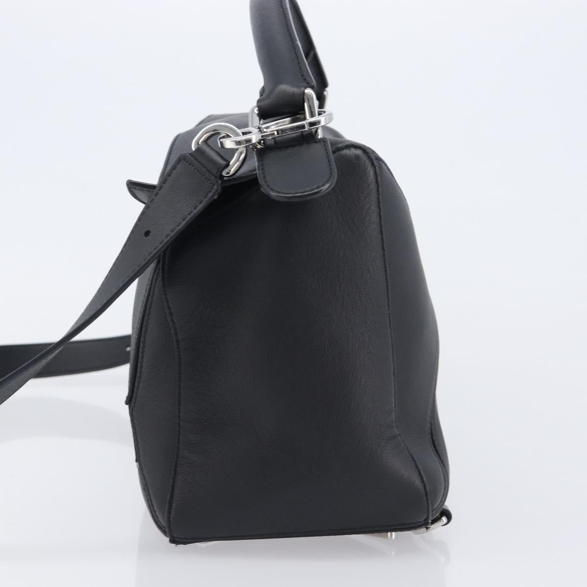 Loewe Puzzle Leather, Black, Leather, Handbag