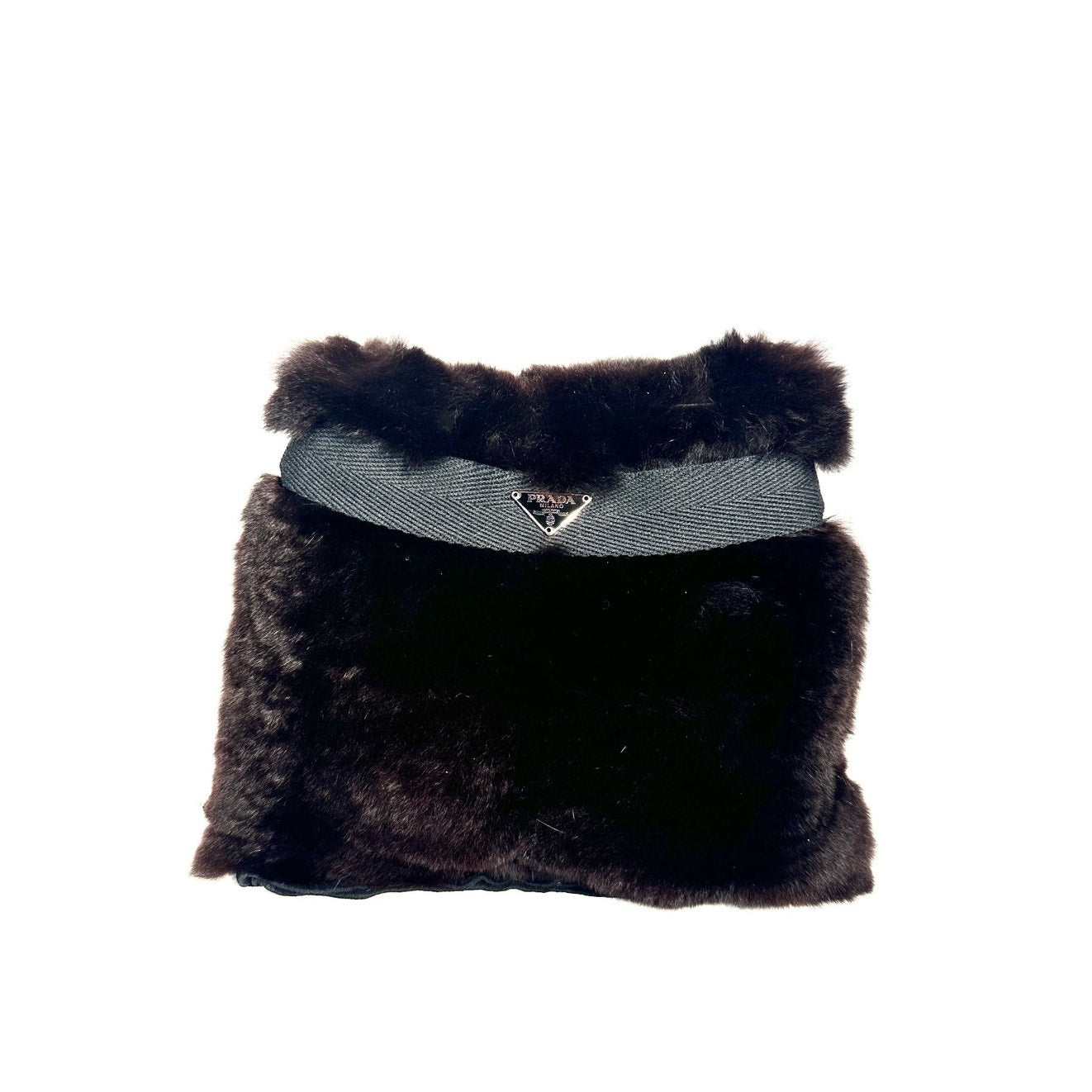 PRADA Kolinsky Fur Mini Bag Black