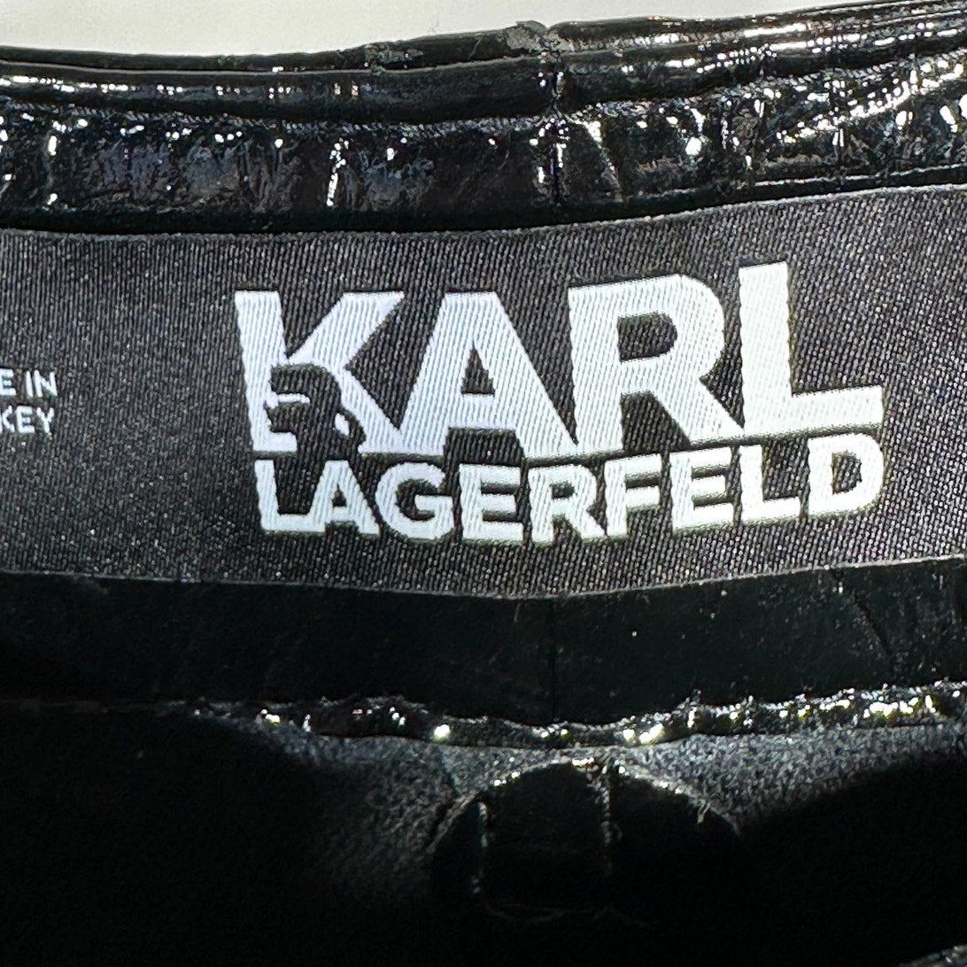 NWT KARL LAGERFELD Faux Croc Patent Pants