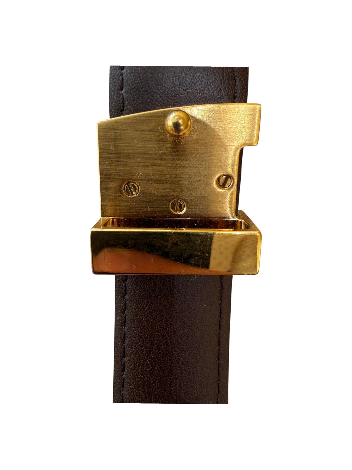 Louis Vuitton LV Initiales Belt Damier Ebene, Brown, Canvas, Belt