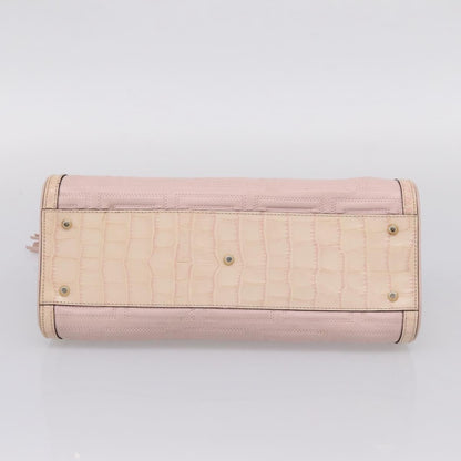 Versace Vintage Tote Leather, Pink, Leather, Tote Bag