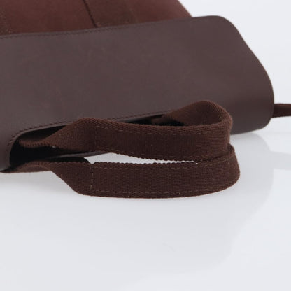 Hermes Valparaiso Toile and Leather, Brown, Canvas, Handbag