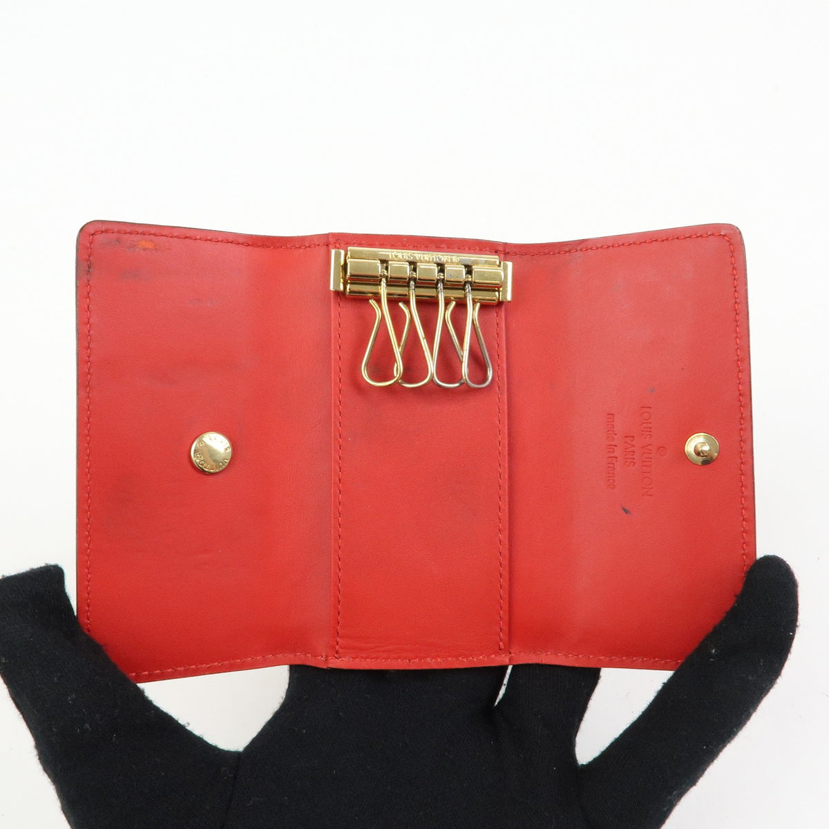 Louis Vuitton Multiclés 4 Cuir verni, Red, Patent Leather, Wallet