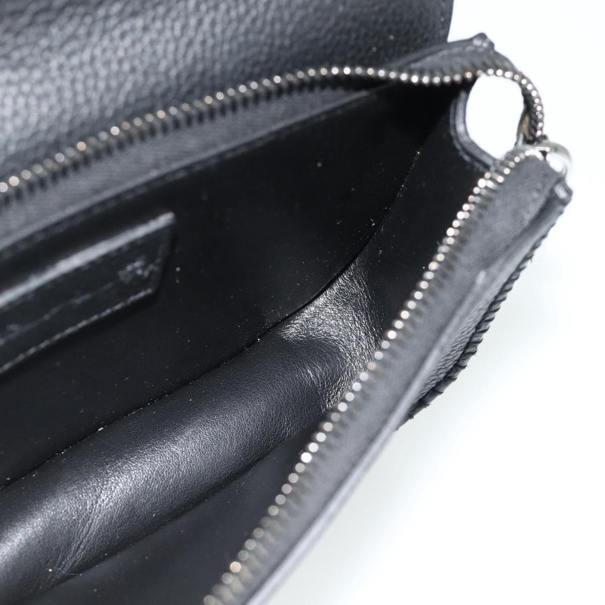 Christian Dior Saddle Pouch Belt Leather, Black, Leather, Clutch